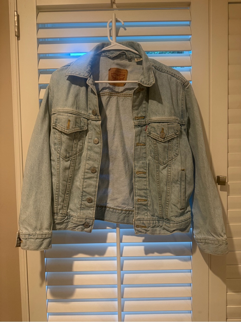 LEVI’s Ex-Boyfriend Trucker Jacket Light Wash S - vintage